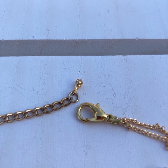 Good Luck Ankle Bracelet goldtone charms Evil Eye enamel 2 strand 10” - Picture 5 of 5